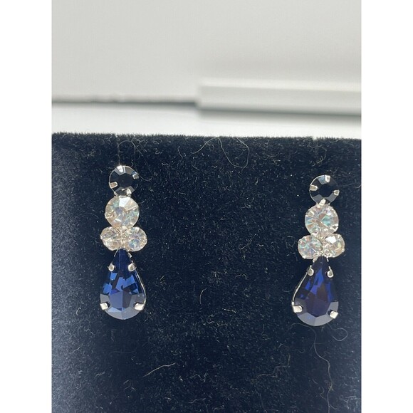 Rosemarie Collections Necklace Bracelet Earring Rhinestone 4 Piece Jewelry Set - Picture 4 of 12